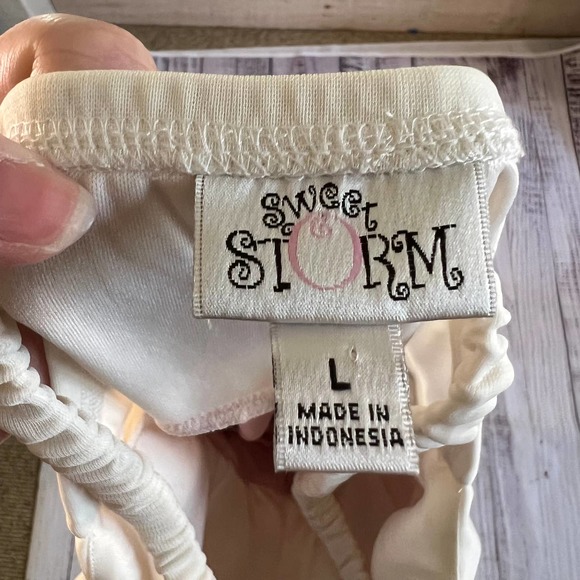 Sweet Storm Cream and Pink Mini Dress - Picture 5 of 5